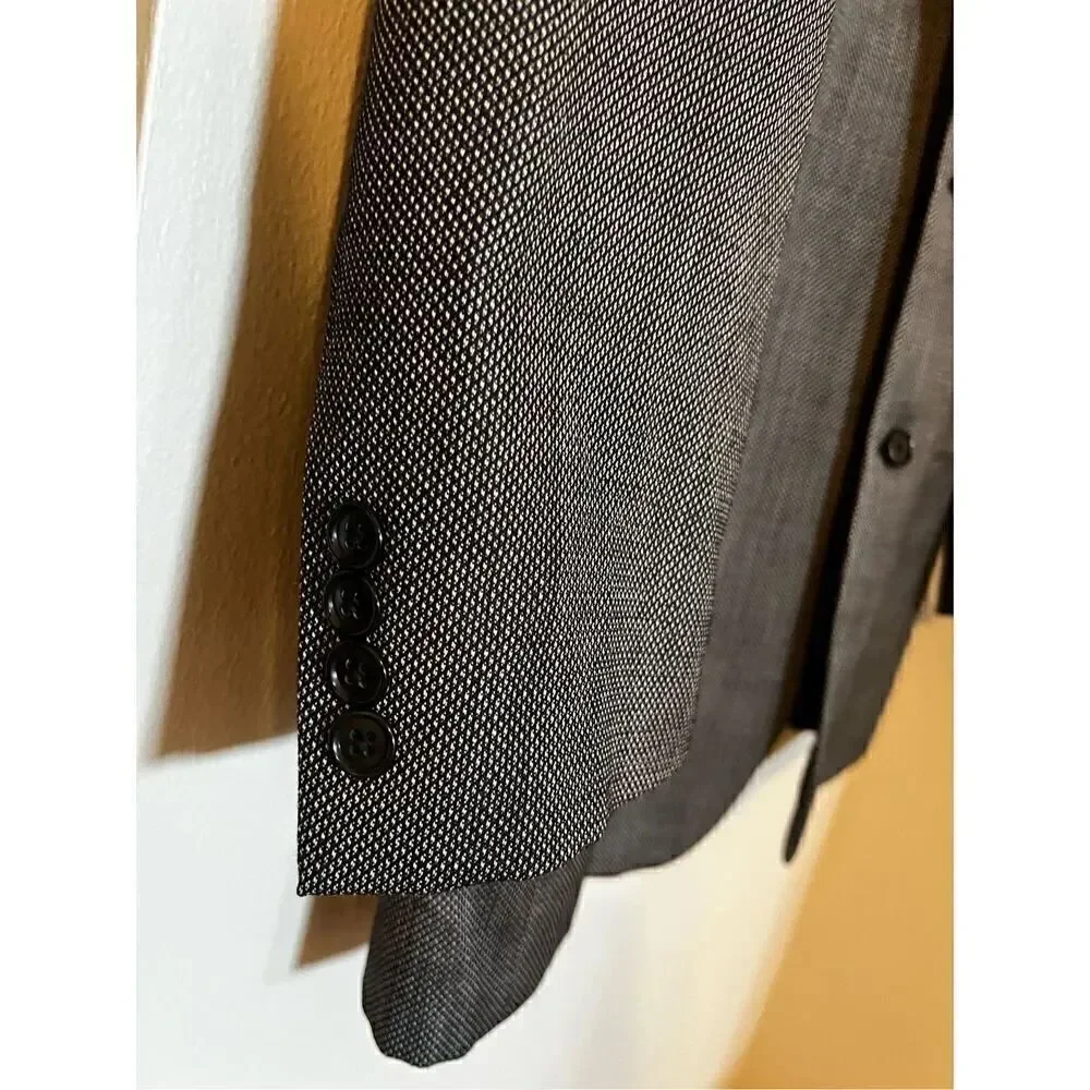 Calvin Klein Men’s Size 40L Sport Coat Grey Blazer Suit Jacker Three Button